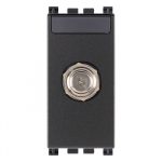19318 Priza TV cоaxial 1 modul culoarea neagra,  Seria ARKE