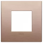 19642.11 Накладка (рамка) Arke Classic 2 модуля, метал, цвет rame spazzolato