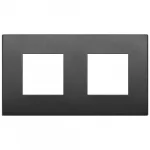 19643.04 Накладка (рамка) Arke Classic (2+2) модуля, металл, titanio matt