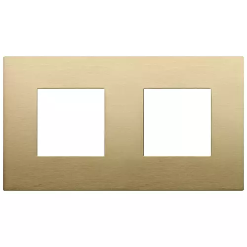 19643.12.01  Placa (rama) decorativa Arke Classic (2+2) module, metal, ottone spazzolato