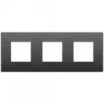 19644.01 Накладка (рамка) Arke 6 модулей (2+2+2), металл, цвет: grafite matt