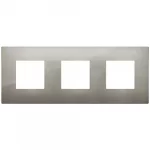 19644.08 Placa (rama) decorativa Arke 6 (2+2+2) module, metal, culoare: acciaio spazzolato