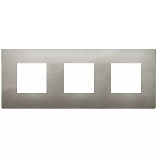 19644.08 Placa (rama) decorativa Arke 6 (2+2+2) module, metal, culoare: acciaio spazzolato