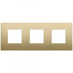 19644.12.01 Накладка (рамка) Arke 6 модулей (2+2+2), металл, цвет: ottone spazzolato