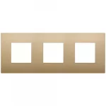 19644.78 Накладка (рамка) Arke 6 модулей (2+2+2), технополимер, цвет: oro matt