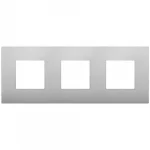 19644.79 Накладка (рамка) Arke 6 модулей (2+2+2), технополимер, цвет: silver matt