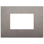 19653.04 - Placa (rama) decorativa Arke Classic 3 module, culoarea titanio matt