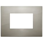 19653.08 - Накладка (рамка) Arke Classic 3 модуля acciaio spazzolato