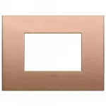 19653.11 Накладка (рамка) Arke Classic 3 модуля, металл, цвет rame spazzolato