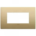 19654.12.01 Placa (rama) decorativa Arke Classic 4 module, metal, culoarea ottone spazzolato