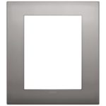 19668.10 Placa (rama) decorativa Arke Classic 8 module, metal, culoarea nichel nero