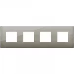 19669.08 Накладка (рамка) Arke 8 модулей (2+2+2+2x71) metal brushed inox