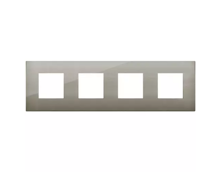19669.08 Накладка (рамка) Arke 8 модулей (2+2+2+2x71) metal brushed inox