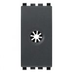 20044 Заглушка с отверстием 1 модуль антрацит, Серия EIKON