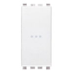 20113.B Крестовой переключатель аксиальный 1 модуль цвет белый, Серия Eikon