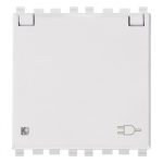 20208.C.B Розетка с крышкой 2 модуля белый, Серия EIKON