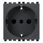 20209 Priză 2 module culoarea antracit,  Seria EIKON