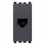 20320 Priză RJ11 6/4 telefon 1 modul culoarea antracit,  Seria EIKON