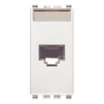 20339.14.B Розетка компьютерная RJ45 Cat6 Netsafe FTP 1 модуль, белая, Серия EIKON