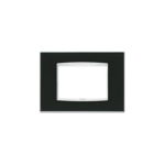 20653.71 Capac (cadru) din sticla EIKON pentru 3 module nero ice