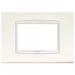 20653.B02 Capac metalic (cadru) EIKON pentru 3 module bianco antico