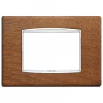 20653.35 Накладка (рамка) из дерева EIKON на 3 модуля noce italiano