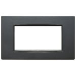 20654.15 Накладка (рамка) из металла EIKON на 4 модуля antracite matt