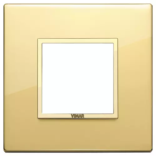 21642.G09 Накладка (рамка) EIKON EVO на 2 модуля oro totale lucido