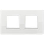 21643.87 Накладка (рамка) EIKON EVO на 4 модуля (2+2)int71 bianco tot. diamante