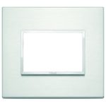21653.01 Накладка (рамка) EIKON EVO на 3 модуля alluminio brillante