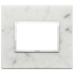 21653.51 Накладка (рамка) EIKON EVO на 3 модуля bianco di Carrara