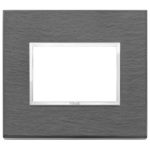 21653.52 Накладка (рамка) EIKON EVO на 3 модуля ardesia a spacco