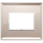 21653.75 Накладка (рамка) EIKON EVO на 3 модуля specchio bronzato