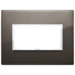 21654.06 Накладка (рамка) EIKON EVO на 4 модуля nero zaffiro