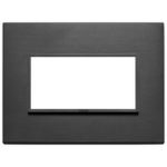 21654.18 Placa (rama) decorativa EIKON EVO 4 module, culoarea nero totale