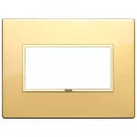 21654.G09 Накладка (рамка) EIKON EVO на 4 модуля oro totale lucido