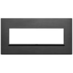 21657.18 Накладка (рамка) EIKON EVO на 7 модулей nero totale