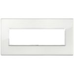 21657.70 Накладка (рамка) EIKON EVO на 7 модулей bianco diamante