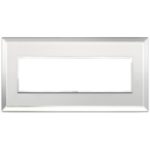 21657.72 Накладка (рамка) EIKON EVO на 7 модулей argento ghiaccio