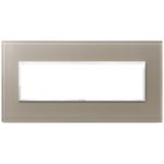 21657.74 Накладка (рамка) EIKON EVO на 7 модулей opale bruno