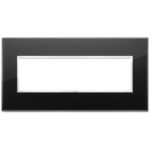 21657.76 Накладка (рамка) EIKON EVO на 7 модулей nero diamante