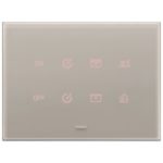 21664.73 Накладка (рамка )EIKON  TACTIL на 4 модуля grigio perla