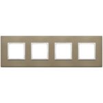 21669.05 Накладка (рамка) EIKON EVO на 8 модулей (2+2+2+2) int71 bronzo scuro