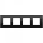 21669.76 Накладка (рамка) EIKON EVO на 8 модулей (2+2+2+2) nero diamante