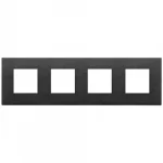 22669.13 Placa (rama) decorativa EIKON EXE 8M (2+2+2+2) met.brushed black