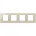 22669.72 Накладка (рамка) EIKON EXE 8M (2+2+2+2) bianco canapa