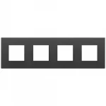 22669.73 Накладка (рамка) EIKON EXE 8M (2+2+2+2) nero satinato