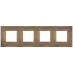 22669.87 Накладка (рамка) EIKON EXE 8M (2+2+2+2) bronzo antico spazzolato