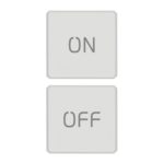 22751.1.01 Две накладки на клавиши  ON/ OFF VIMAR Eikon Exe Flat белые