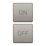 22751.1.11 Две накладки на клавиши ON/ OFF VIMAR Eikon Exe Flat nichel